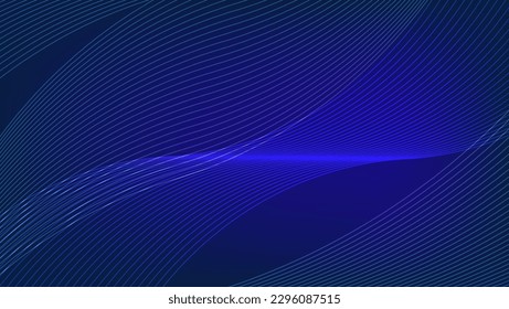 Blue color of line abstract with dark background.