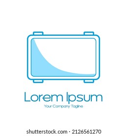 blue color line art blackboard flat design