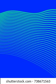 Blue color. Linear background. Design elements. Wave of many gray lines. Protective layer banknotes, certificates template. Vector Vector lines of different thicknesses from thin to thick EPS10