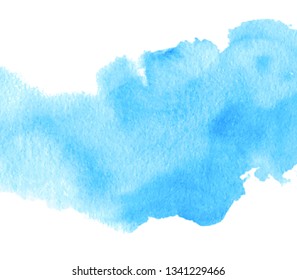 Blue Color Liquid Watercolor Texture Hand Stock Vector (Royalty Free ...