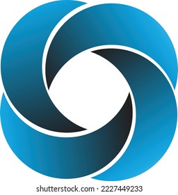 Diseño de forma de logotipo de color azul