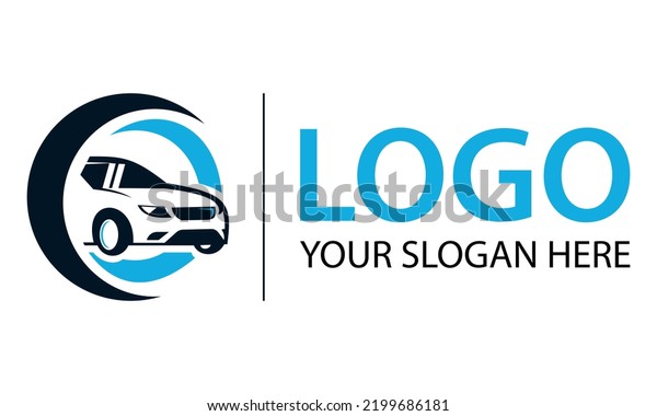 Blue Color Luxury Car Logo\
Design