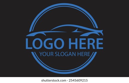 Blue Color Luxury Fast Car Logo Design