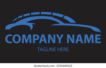 Blue Color Luxury Fast Car Logo Design