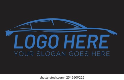 Blue Color Luxury Fast Car Logo Design