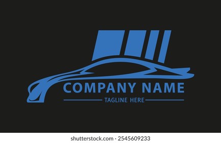 Blue Color Luxury Fast Car Logo Design