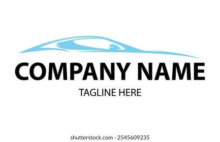 Blue Color Luxury Fast Car Logo Design