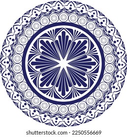 Blue Color Mandala for Adult