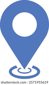 Blue color map pin location icons. Modern map markers .Vector illustration on a white background