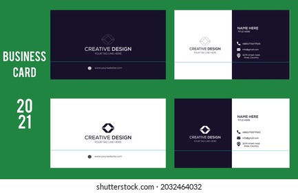 Blue Color Minimal Business Card for the Corporate world