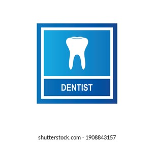 Blue Color Modern Dental Health Icon for Pediatric Dentistry and Family Dentist.
