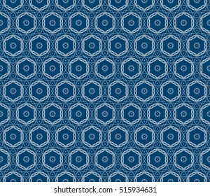 blue color modern floral pattern. Seamless vector illustration. for interior design, printing, wallpaper, invitation