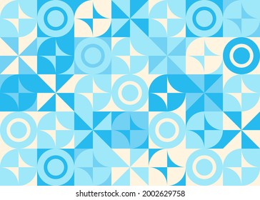 Blue color neo geometric pattern background