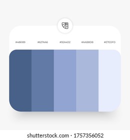 Blue color palette with color correction. Color palette. Vector illustration eps10.