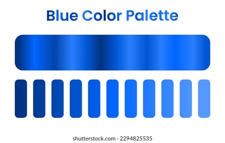 blue color palette. blue gradient. vector