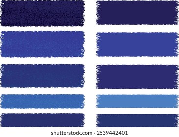 blue color palette highlighter brush stroke set vector