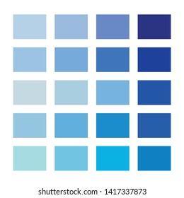 Blue color palette vector illustration
