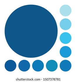 Blue color palette vector illustration