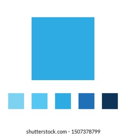 Blue color palette vector illustration