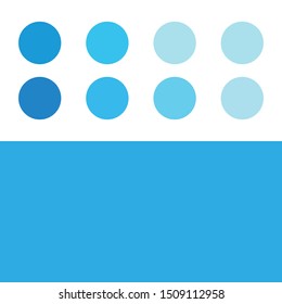 Blue color palette vector illustration