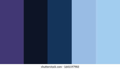 Blue color palette vector illustration