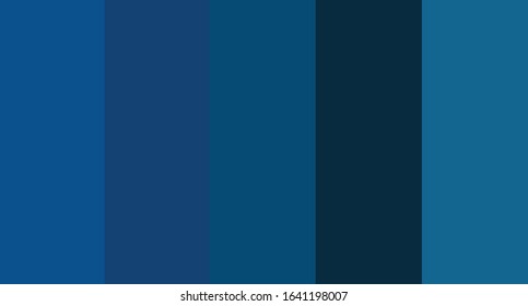 Blue color palette vector illustration