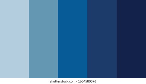 Blue color palette vector illustration