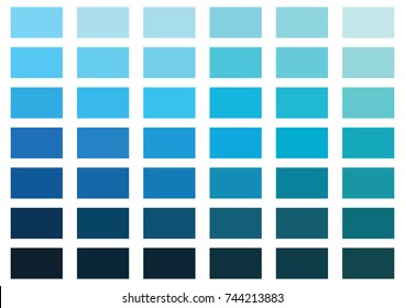 Blue color palette vector