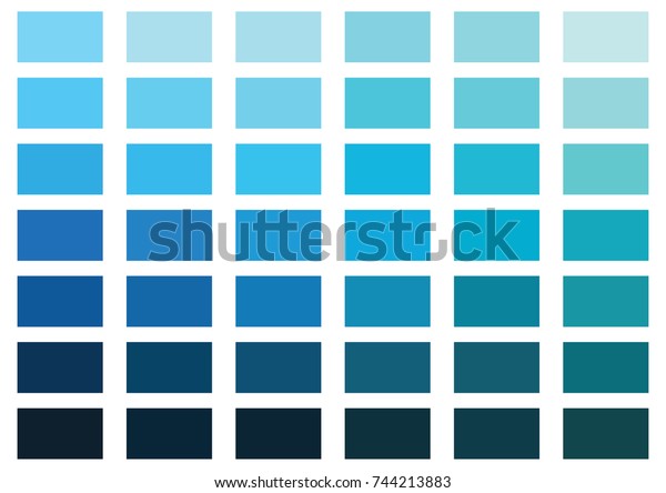 Blue Color Palette Vector Illustration Stock Vector (Royalty Free ...