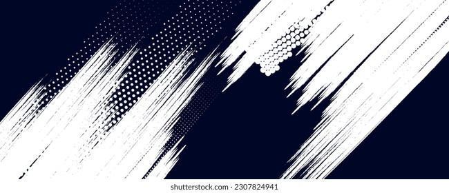 blue color pattern gradient grunge texture background. Dots pop art comics sport style vector illustration