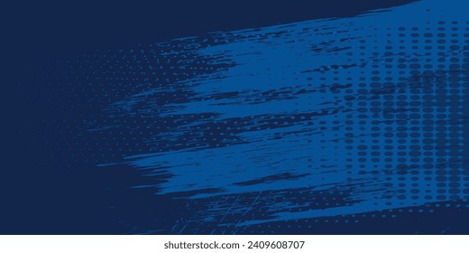 blue color pattern gradient grunge texture background. Dots pop art comics sport style vector illustration Abstract background dark blue with modern corporate concept decoration