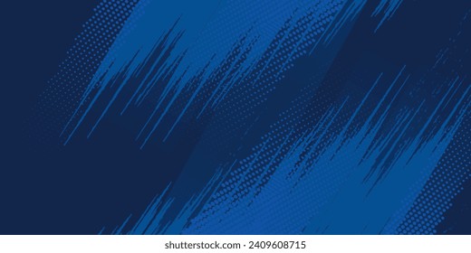 blue color pattern gradient grunge texture background. Dots pop art comics sport style vector illustration Abstract background dark blue with grunge speed lines modern corporate concept vector