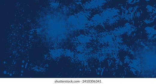 blue color pattern gradient grunge texture background. Dots pop art comics sport style vector illustration Abstract background dark blue with modern corporate concept arts texture