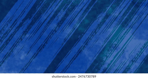 blue color pattern gradient grunge texture background. Dots pop art comics sport style vector illustration Abstract background dark blue with modern corporate concept
