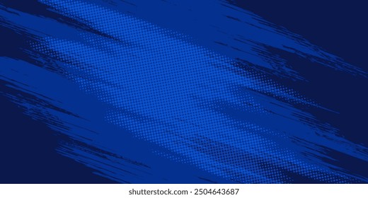 blue color pattern gradient grunge texture background. Dots pop art comics sport style vector illustration Abstract background dark blue with modern corporate concept	
