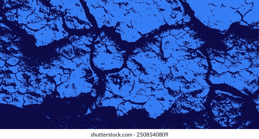 Fondo de textura grunge degradado de patrón de color azul. Ilustración