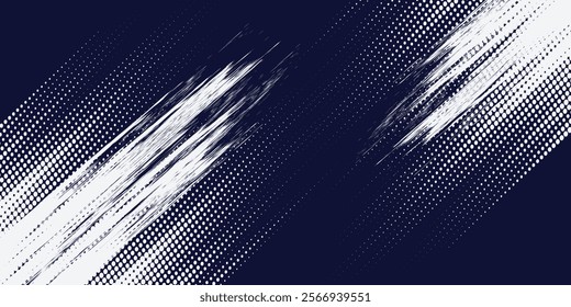 blue color pattern gradient grunge texture background. Dots pop art comics sport style vector illustration Abstract background dark blue with modern corporate concept