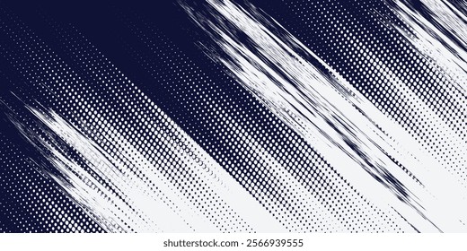 blue color pattern gradient grunge texture background. Dots pop art comics sport style vector illustration Abstract background dark blue with modern corporate concept