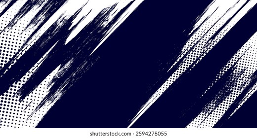 blue color pattern gradient grunge texture background. Dots pop art comics sport style vector illustration Abstract background dark blue with