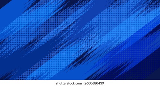 blue color pattern gradient grunge texture background. Dots pop art comics sport style vector illustration Abstract background dark blue with modern corporate concept