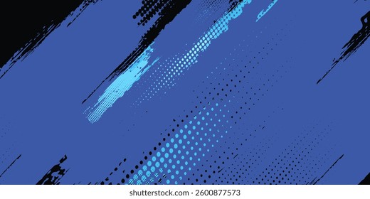 blue color pattern gradient grunge texture background. Dots pop art comics sport style vector illustration Abstract background dark blue with modern corporate concept  modern arts 
