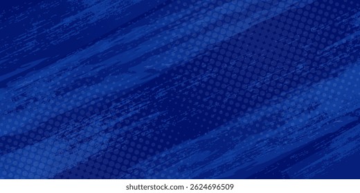 blue color pattern gradient grunge texture background. Dots pop art comics sport style vector illustration Abstract background dark blue with modern corporate concept