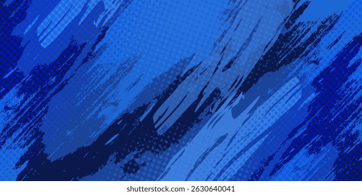 fundo de textura gradiente gradiente do padrão de cor azul. Pontos pop art quadrinhos estilo esporte vetor ilustração Fundo abstrato azul escuro com conceito corporativo moderno	
