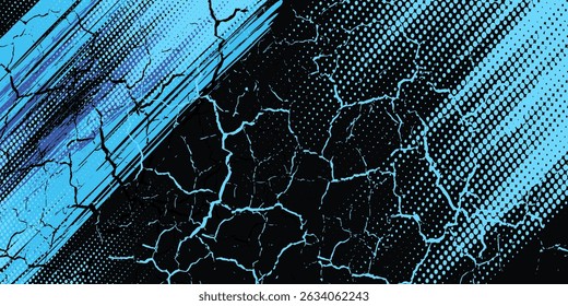 blue color pattern gradient grunge texture background. Dots pop art comics sport style vector illustration Abstract background dark blue with modern corporate concept modern arts