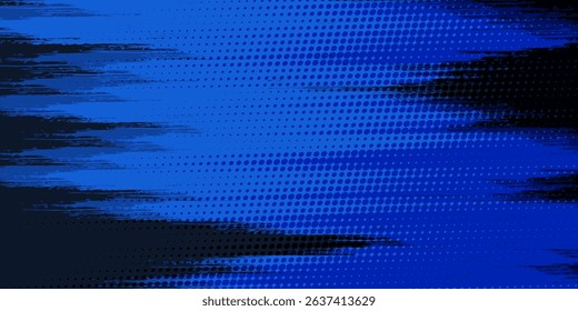 blue color pattern gradient grunge texture background. Dots pop art comics sport style vector illustration Abstract background dark blue with modern corporate concept	
