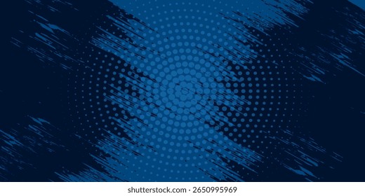 blue color pattern gradient grunge texture background. Dots pop art comics sport style vector illustration Abstract background dark blue with modern corporate concept