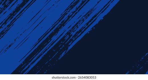 Fondo de textura grunge degradado de patrón de color azul. Punto pop art comics estilo deportivo Ilustración vectorial fondo Abstractas azul oscuro con