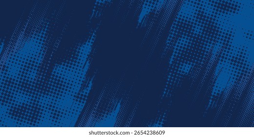 blue color pattern gradient grunge texture background. Dots pop art comics sport style vector illustration Abstract background dark blue with grunge speed lines modern corporate concept vector