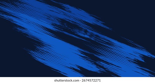 blue color pattern gradient grunge texture background. Dots pop art comics sport style vector illustration Abstract background dark blue with modern corporate concept