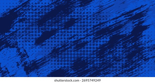 fundo de textura gradiente gradiente do padrão de cor azul. Pontos pop art quadrinhos estilo esporte vetor ilustração Fundo abstrato azul escuro com conceito corporativo moderno